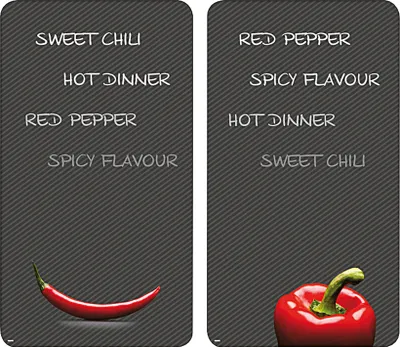 Produktbild von KESPER Multi-Glasschneideplatte Paprika & Chili 52x30x0,8cm 2teilig