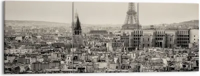 Produktbild von Bild auf Leinwand - Leinwandbild - Paris Stadt Zuhause - 150x50cm - Wand Bild - Wanddeko - Leinwanddruck - Bilder - Kunstdruck - Wanddekoration - Leinwand bilder - Wandkunst - CA150x50-3615