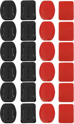 Produktbild von 24 Stk Helm Zubehör Flach gebogene Klebepad Halterung für Gopro Hero 3 3+ 4 5