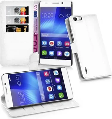 Image de Cadorabo Housse pour Honor 6 PLUS Housse de protection blanche Etui pour téléphone portable Case Cover Fermeture magnétique