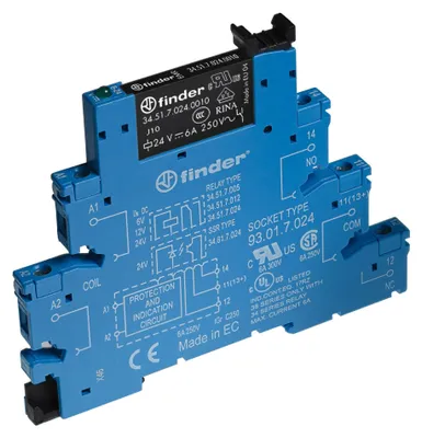 Zdjęcie produktu dla FIN 38.51.0 24V - Koppelrelais mit Schraubanschlüssen 1 CO 6 A 24 V (3,851E+11)