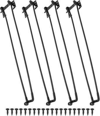 Produktbild von Faltbare Tischbeine, 4 Stück, 63,5 cm, Metall, Schwarz