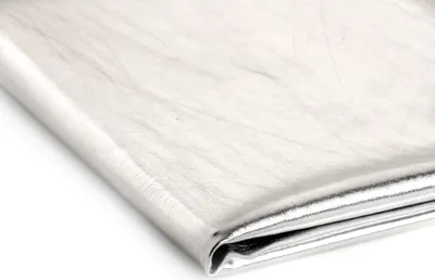 Obrázok produktu pre Lame látka, fóliová látka, látka s kovovým leskom, strieborný lesk 50x150 cm