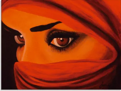Produktbild von ARTland Glasbild Tuareg-Die von Gott Verlassene Größe: 20x20 cm