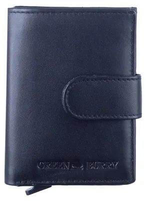 Produktbild von GREENBURRY Kartenetui Vintage Royal Nappa RFID Card Slider Coin Black schwarz