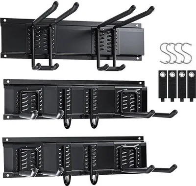 Immagine prodotto di Portautensili - Montaggio a parete - Per utensili da giardino e da garage - Multifunzionale - PVC e acciaio inossidabile