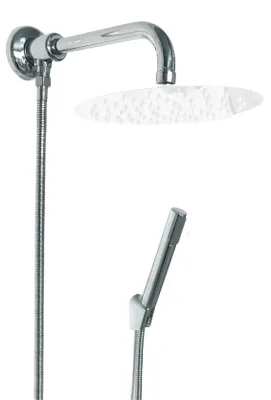 Produktbild von Duschset Druckumsteller mit minimalistischer Handbrause Brausearm 30 cm