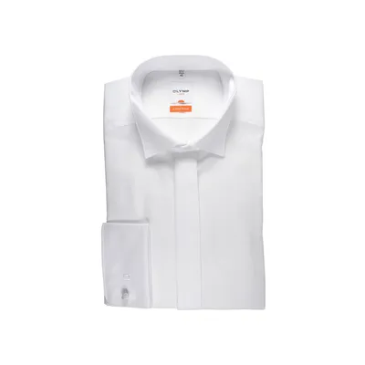 Produktbild von OLYMP Luxor modern fit overhemd, smoking overhemd, mouwlengte 7, wit met wing kraag