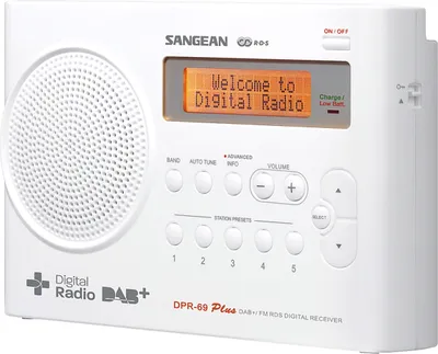 Produktbild von Sangean DPR-69+, Tragbar, Digital, DAB, DAB+, FM, 87,5 - 108 MHz, 174 - 240 MHz, Automatischer Suchlauf