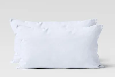 Produktbild von 2er Set Renforcé UNI Kissenhüllen 40x80 cm Kopfkissen Garnitur 100% Baumwolle Mit Reißverschluss weiß