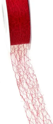 Produktbild von Spiderweb Dekoband - 3cm rot - Rolle 25m - 67 009-R 30