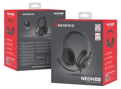 Image de Genesis NSG-2306 Genesis Gaming Headset NEON 213 kabelgeb. schwarz RGB