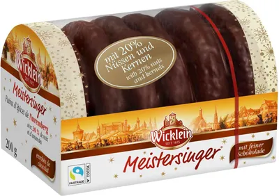 Produktbild von Wicklein Meistersinger Feine Nürnberger Oblaten-Lebkuchen schokoliert 200g