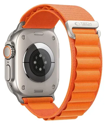 Obrázok produktu pre Remienok TECH-PROTECT NYLON PRO pre Apple Watch 8 / 9 / 10 / 11 / 12 / SE / ULTRA (44 / 45 / 46 / 49 mm), oranžová farba