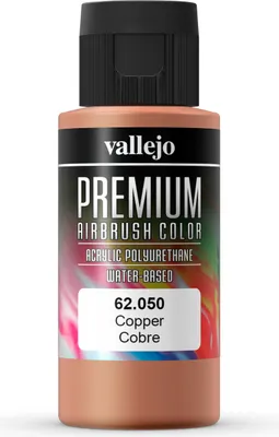 Premium Color Pearl & Metallics Vallejo 62050 Copper 60ml Airbrush Farbe