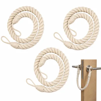 Productafbeelding van Deurstop met touw – Klembeveiliging voor kinderen en huisdieren, deurklem voor binnendeuren 63 cm