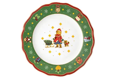 Produktbild von Teller flach 22 cm - Hutschenreuther Happy Wintertime Green - 02488-727472-10862