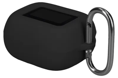 Produktbild von kwmobile Schutzhülle für JBL Live Buds 4 / Beam 4 / Flex 4 Hülle - TPU Silikon Case für Kopfhörer Ladecase - stoßfestes Cover mit Karabiner - Schwarz