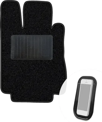 Produktbild von moto-MOLTICO Fahrer Fußmatte Auto Velours Fahrerseite Autoteppiche Schwarz Fahrermatte 1-teilig passend für Mercedes-Benz S-Klasse W220 lang 1998-2005