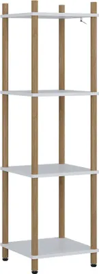 Produktbild von Eckregal Vicco Bivio Weiß/Kiefer 30 x 102.5 cm 4 Ablageflächen, Model 57477