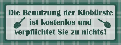 Produktbild von vianmo Holzschild 10x27 cm Benutzung der Klobürste Warnschild Hinweisschild