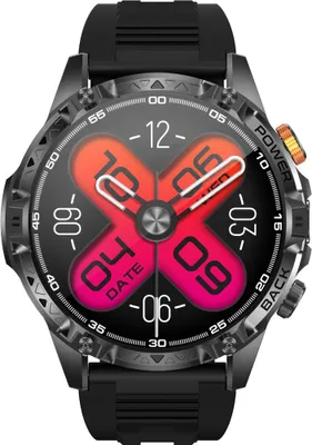 Produktbild von INF Multifunktionale Smartwatch mit Herzfrequenz, Blutsauerstoff, Schlafanalyse - IP68 Wasserdicht Schwarz