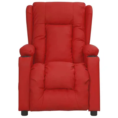 Image de vidaXL Fauteuil de massage vin rouge similicuir
