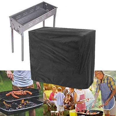 Produktbild von Wasserfeste Polyester-Grillabdeckung mit Sicherheitsgurten für einen Picknick-Grill - 80 x 66 x 100 cm