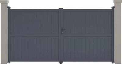 Immagine prodotto di Cancello da giardino in alluminio "Maurice" - 349,5 x 180,9 cm - Grigio