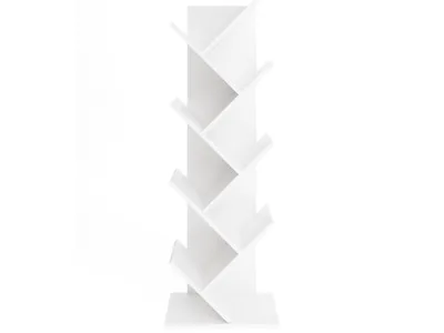 Produktbild von BÜCHEN Standregal mit 7 Ablagefächern, 125 cm hoch, 26 cm tief, Weiß Perl