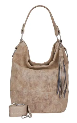 Produktbild von Fritzi aus Preußen Schultertasche Vintage Fritzi51 Hobo Bag Old Wood beige