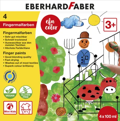 Produktbild von Eberhard Faber 578804, Blau, Grün, Rot, Gelb, Waschbar, 100 ml