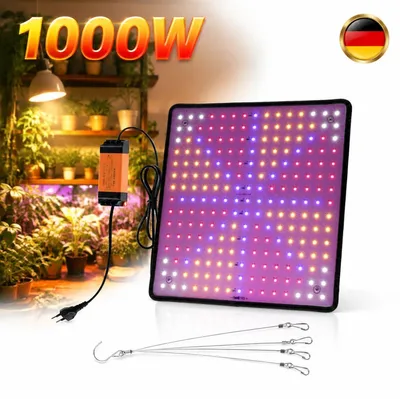 Produktbild von 1000W Pflanzenlampe Vollspektrum LED Gewächshaus Lampe Grow Light Wachstumslicht