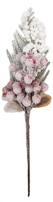 Zdjęcie produktu dla Clayre & Eef Dekoracja świąteczna 9x9x38 cm Biała z tworzywa sztucznego