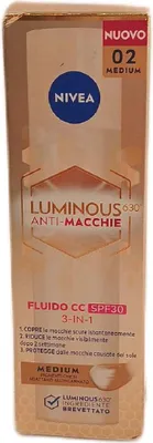 Immagine prodotto di NIVEA Luminous 630 Anti-Spots 3-in-1 CC Fluid SPF30 Medio