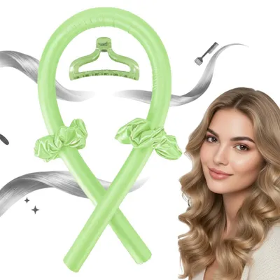 Obrázek produktu pro Natáčky na vlasy pro tvorbu lokn bez tepla + sponka a gumičky