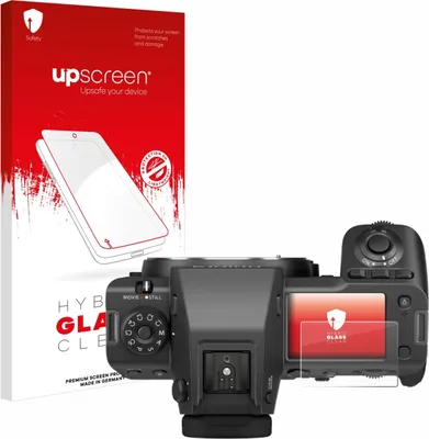 Produktbild von upscreen Schutzglas für Fujifilm GFX100 II (Schulterdisplay) Schutzfolie Panzer Folie Glas Display Schutz klar