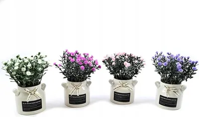Produktbild von Kunstblumen im Topf 14cm - Dekorative Kunstpflanze wie echt für Wohnzimmer & Büro