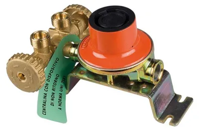 Immagine prodotto di minicentralina due attacchi con regolatore 10 kg/h con regolatore bp 2205