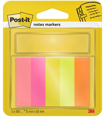 Produktbild von Post-it® Page Marker Farbenmix Haftnotizen 15x50mm 5 Blöcke 100 Blatt