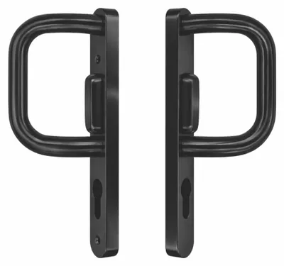 Terrassentürgriff Edelstahl 219 mm schwarz pulverbeschichtet