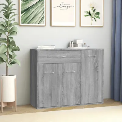 Produktbild von The Living Store Sideboard Grau Sonoma 88x30x70 cm Holzwerkstoff