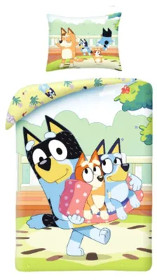 Produktbild von Bluey Kinder-Bettwäsche-Set – Bettbezug 140x200 cm + Kissenbezug 60x70 cm aus Mikrofaser