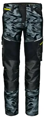 Immagine prodotto di Pantaloni da lavoro Sir Safety Gemini Camo in ripstop elasticizzato con rinforzi sulle ginocchia, taglia 52, mimetici