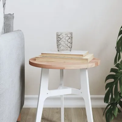 Immagine prodotto di Maison Exclusive - Piano del tavolo, diametro 30 cm, altezza 1,5 cm, forma rotonda, legno massello di faggio