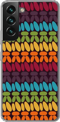 Produktbild von MuchoWow® Handyhülle Schutzhülle Hülle für Telefoonhoesje Samsung Galaxy S22 Häkelmuster - Retro - Regenbogen Silikon Softcase Handy Hülle - Mobiltelefonhülle