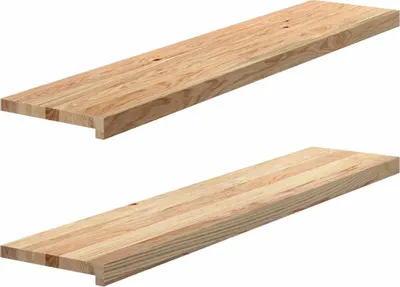 Produktbild von Fensterbänke 2 Stk. Unbehandelt 120x25x2 cm Massivholz Eiche
