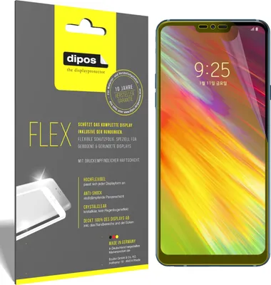 Produktbild von 3x LG Q9 Schutzfolie Folie, 100% Displayabdeckung, dipos Flex