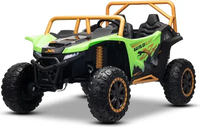 Image de Buggy électrique Ride-on Arctic CAT XXL 4x4 24V, vert , deux places, roues souples en EVA, moteurs puissants, batterie au lithium, lecteur MP3 avec Bluetooth, suspension arrière, sièges en similicuir, sous licence
