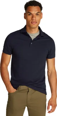 Produktbild von Tommy Hilfiger Polo einfarbig dunkelblau kurzärmelig Slim Fit